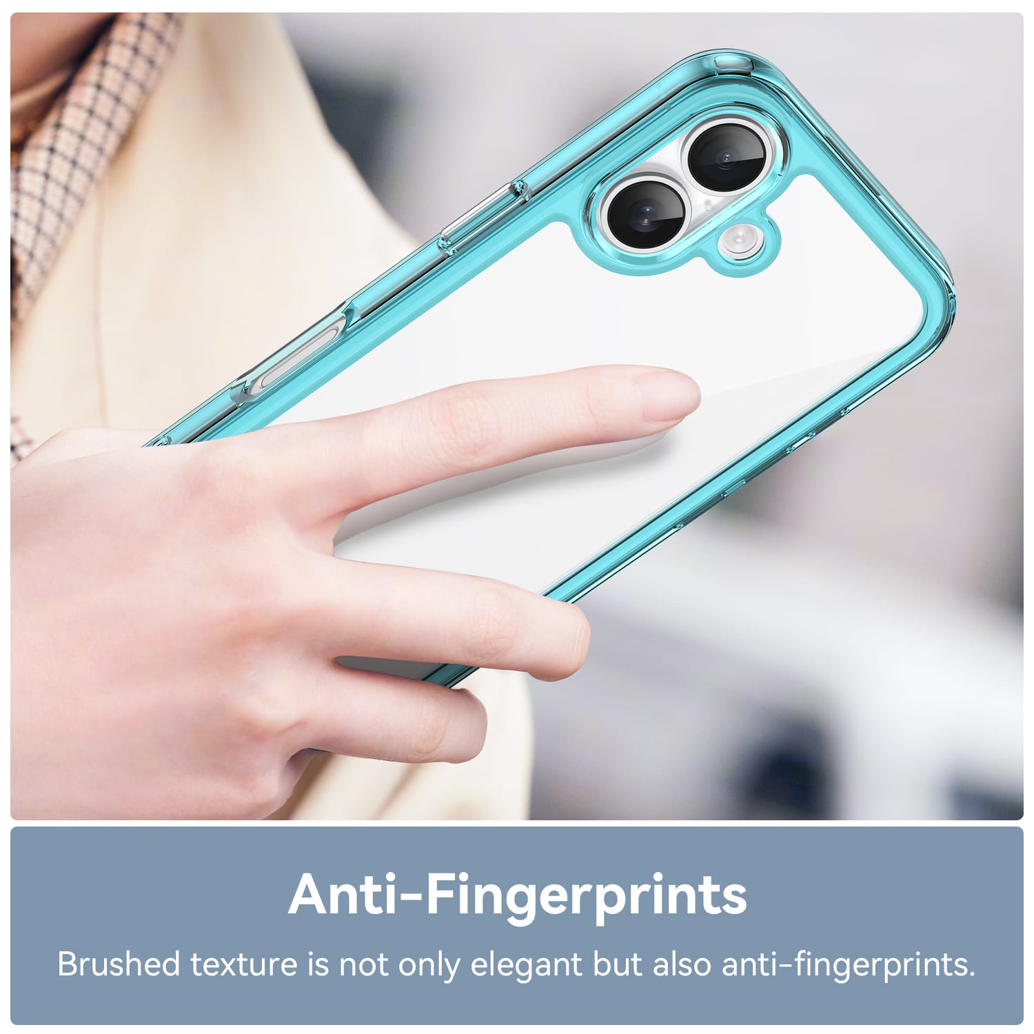 Apple iPhone 17 Soft TPU Bumper Case [Clear Blue]