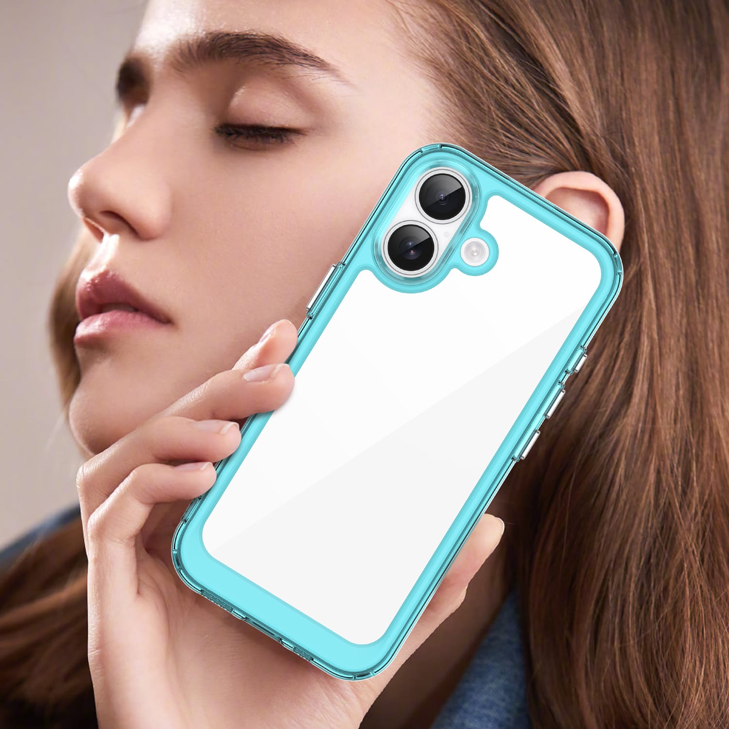 Apple iPhone 17 Soft TPU Bumper Case [Clear Blue]