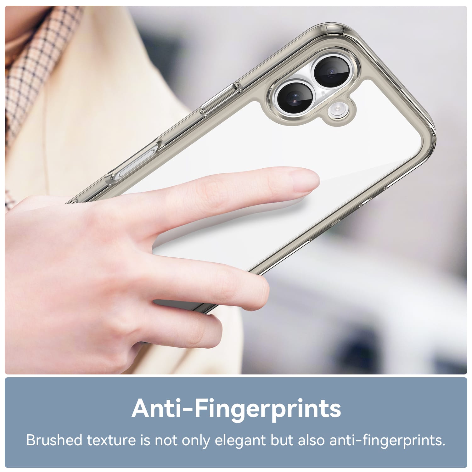 Apple iPhone 17 Soft TPU Bumper Case [Clear Grey]