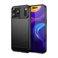 iPhone 17 Pro Max Carbon Fibre TPU Case Slim Shockproof Cover Black - Black