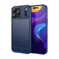 iPhone 17 Pro Max Carbon Fibre TPU Case Slim Shockproof Cover Navy - Navy