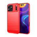 iPhone 17 Pro Max Carbon Fibre TPU Case Slim Shockproof Cover Red - Red