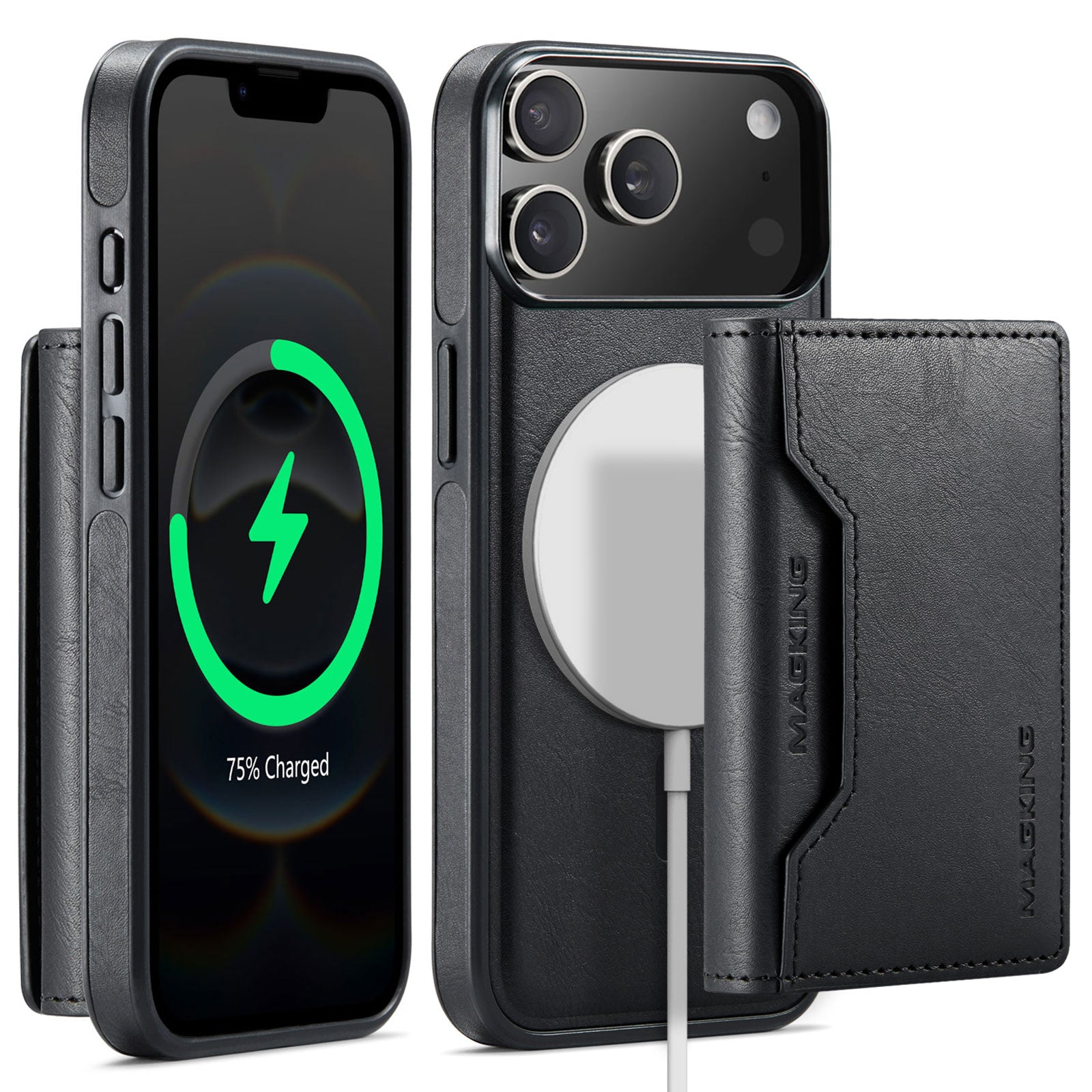iPhone 17 Pro Max DG.Ming MagSafe Wallet Case [Black]