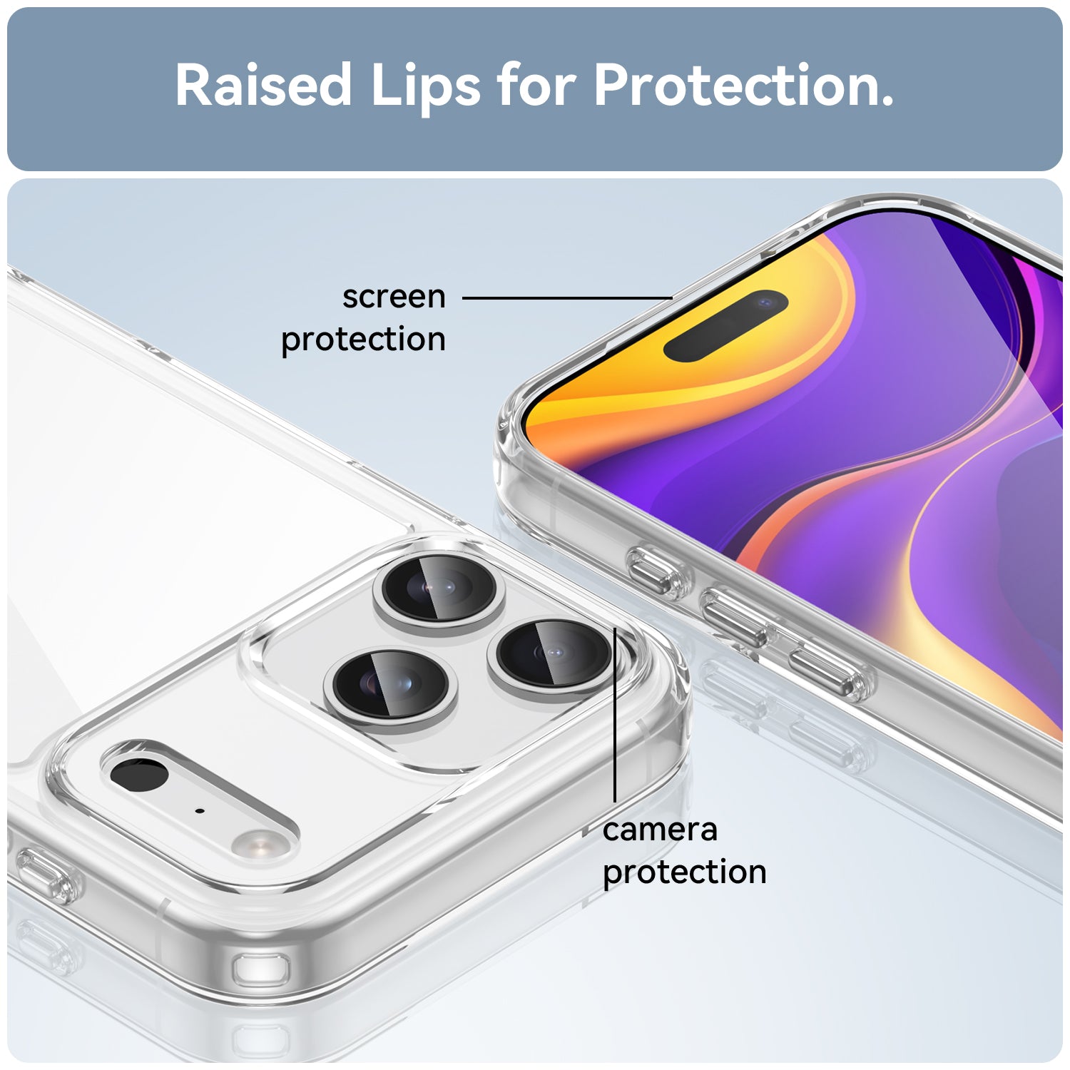 Apple iPhone 17 Pro Max Soft TPU Bumper Case [Clear]