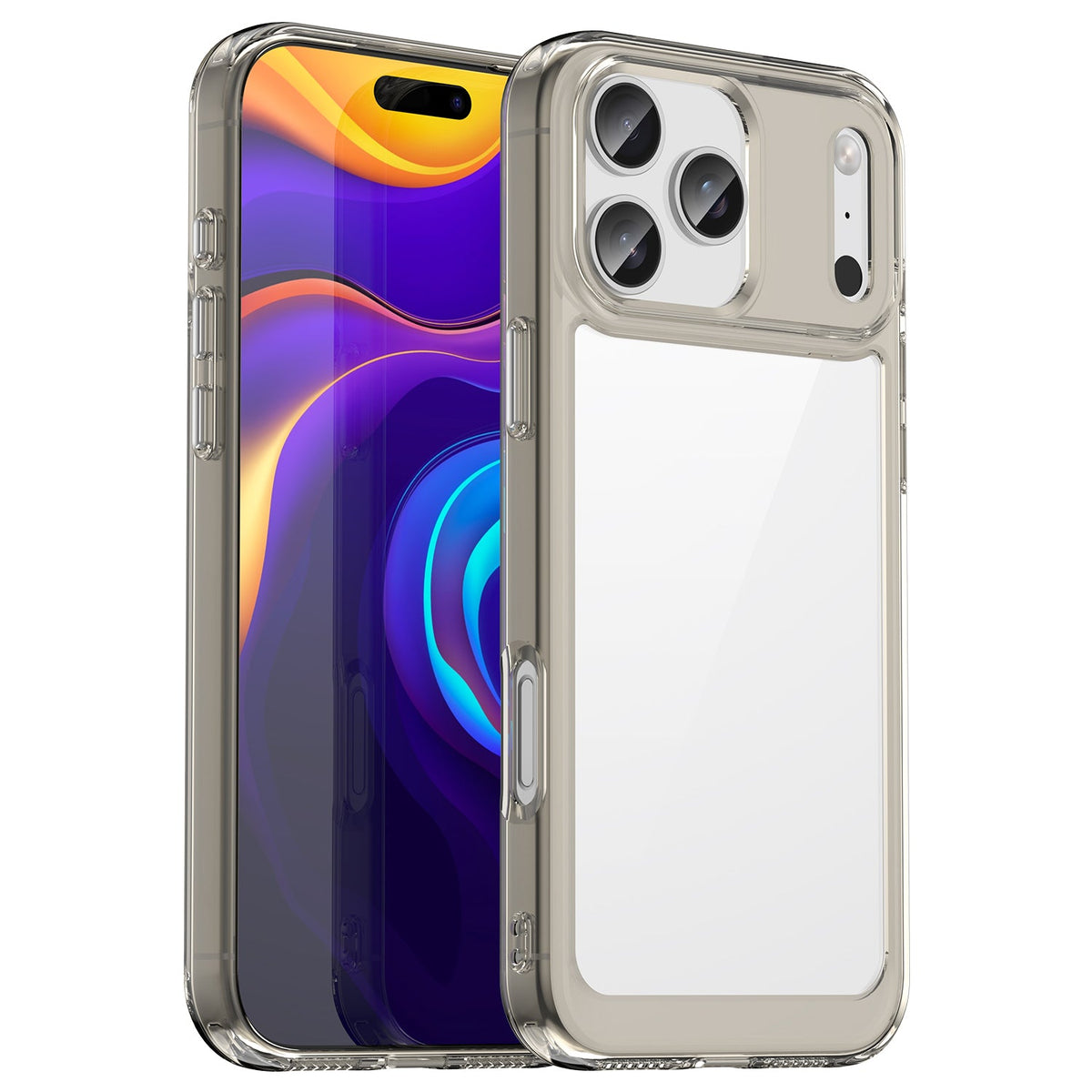 iPhone 18 Pro Max / 17 Pro Max Soft TPU Bumper Case [Clear Grey]
