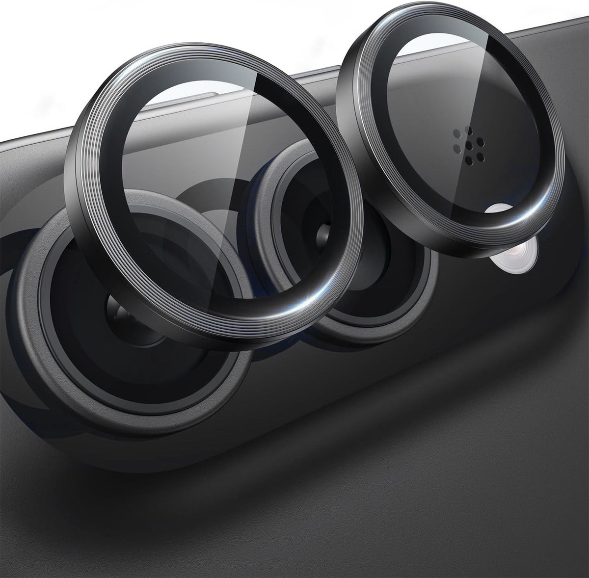 iPhone Duo Eagle Eye AR+AF Camera Lens Protector with Removal Tool [Black]