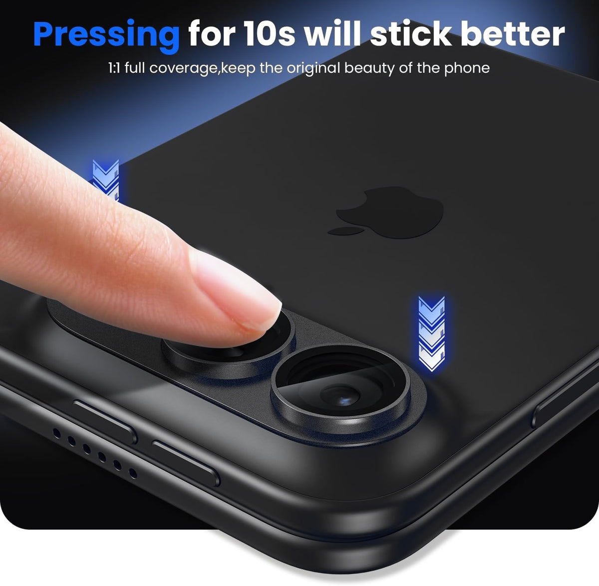 iPhone Duo Eagle Eye AR+AF Camera Lens Protector with Removal Tool [Black]