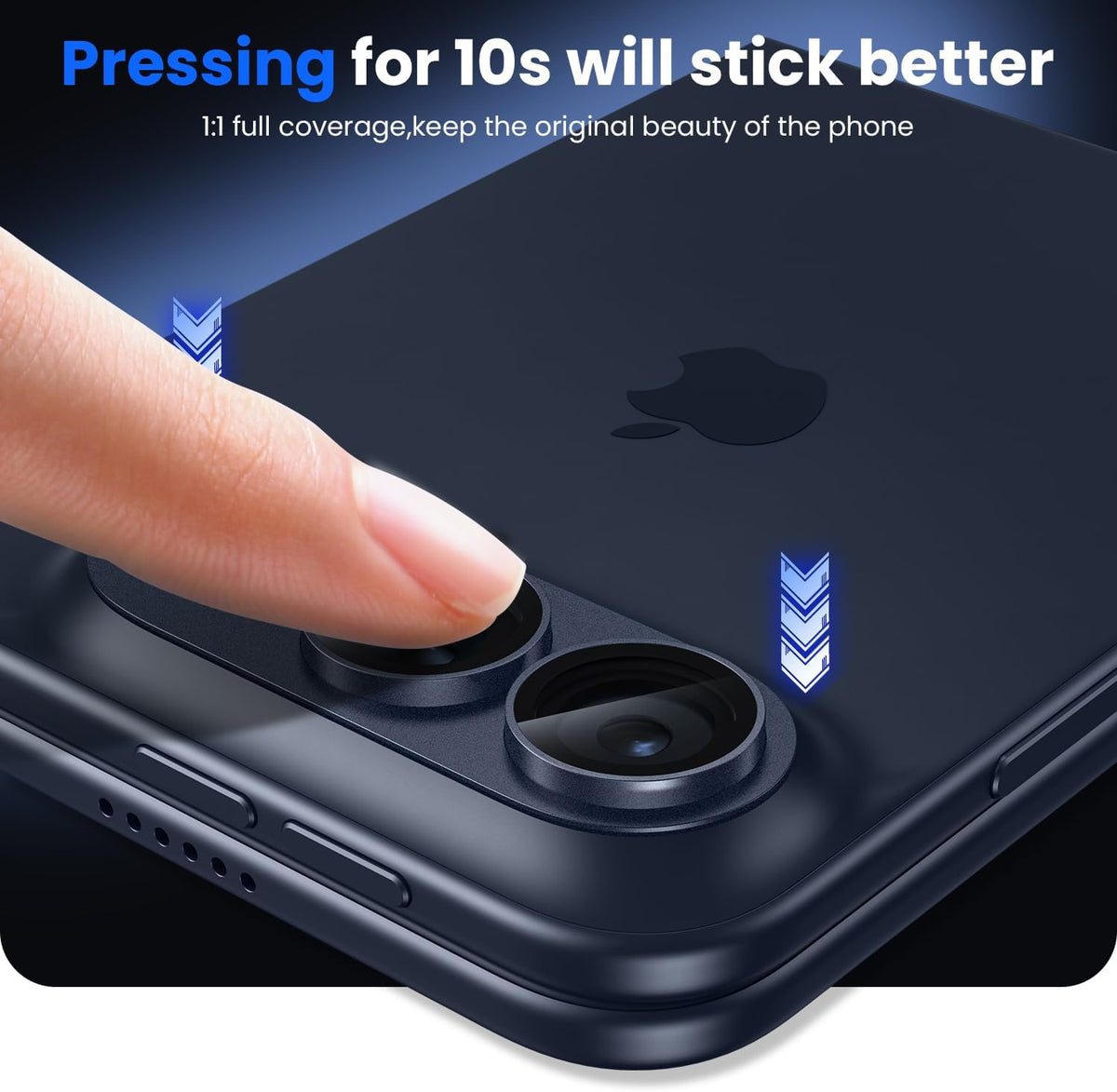 iPhone Duo Eagle Eye AR+AF Camera Lens Protector with Removal Tool [Blue]