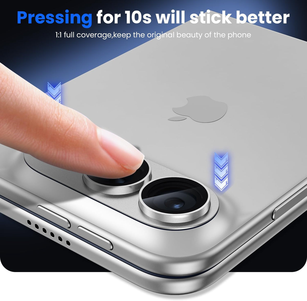 iPhone Duo Eagle Eye AR+AF Camera Lens Protector with Removal Tool [Silver]