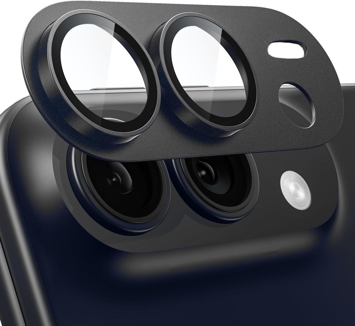 iPhone Duo AR+AF Matte Alloy Camera Island Lens Protector [Black]