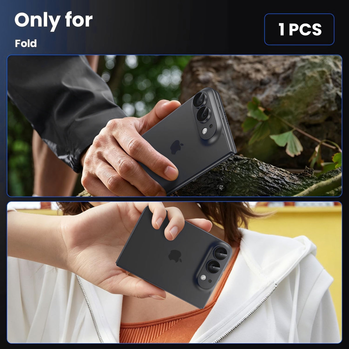 iPhone Duo AR+AF Matte Alloy Camera Island Lens Protector [Black]