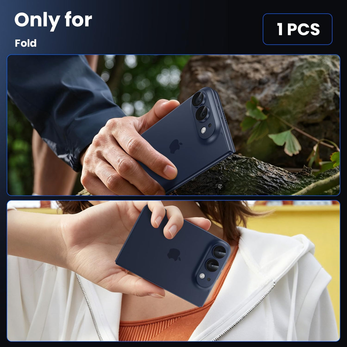 iPhone Duo AR+AF Matte Alloy Camera Island Lens Protector [Blue]