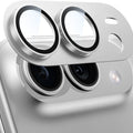 iPhone Duo AR+AF Matte Alloy Camera Island Lens Protector [Silver] - Silver