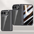 iPhone Duo Clear MagSafe Hinge Case with Built-in Tempered Glass [Black] - Black