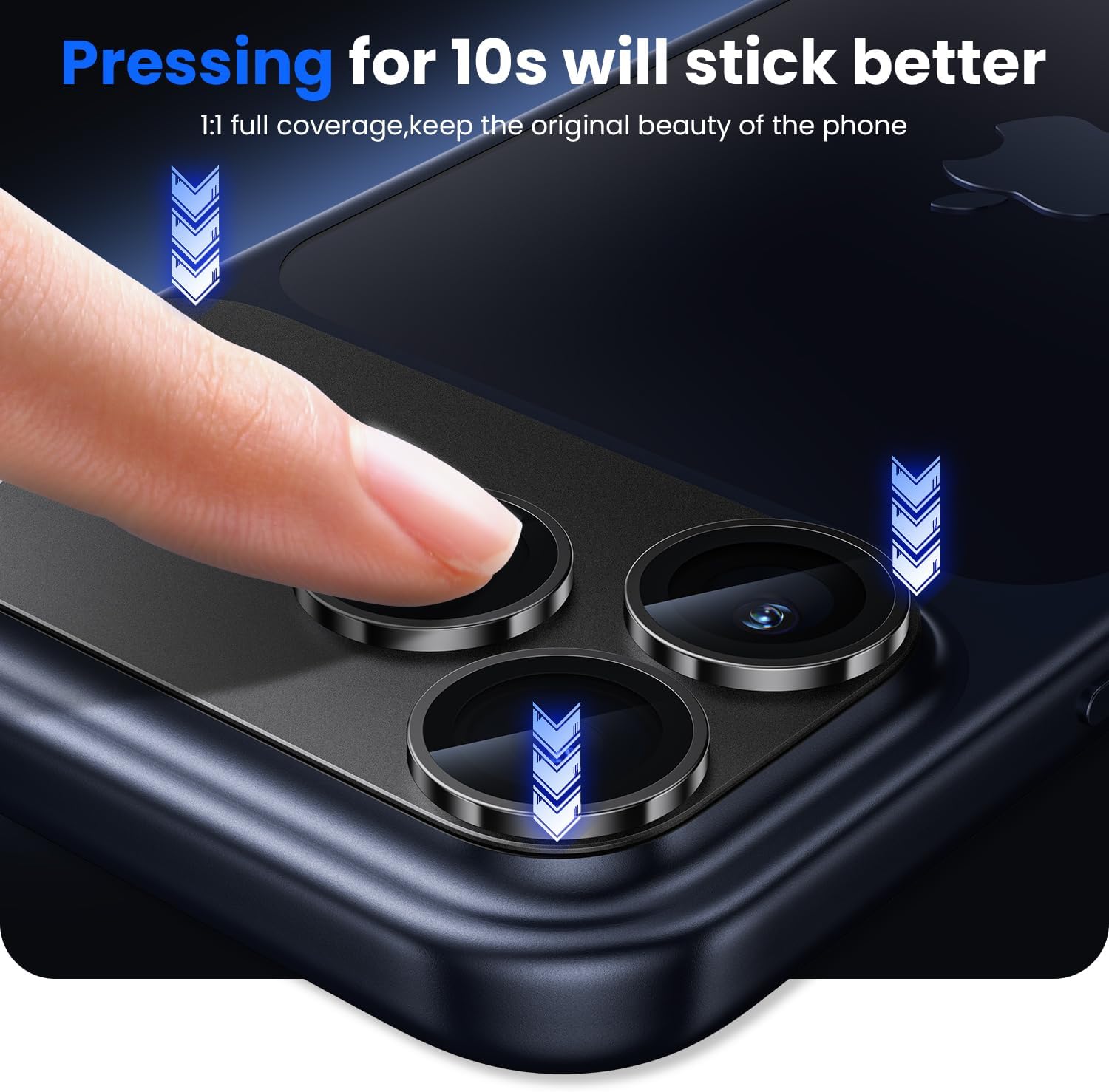 iPhone 18 Pro / Pro Max Eagle Eye AR+AF Camera Lens Protector with Removal Tool [Black]