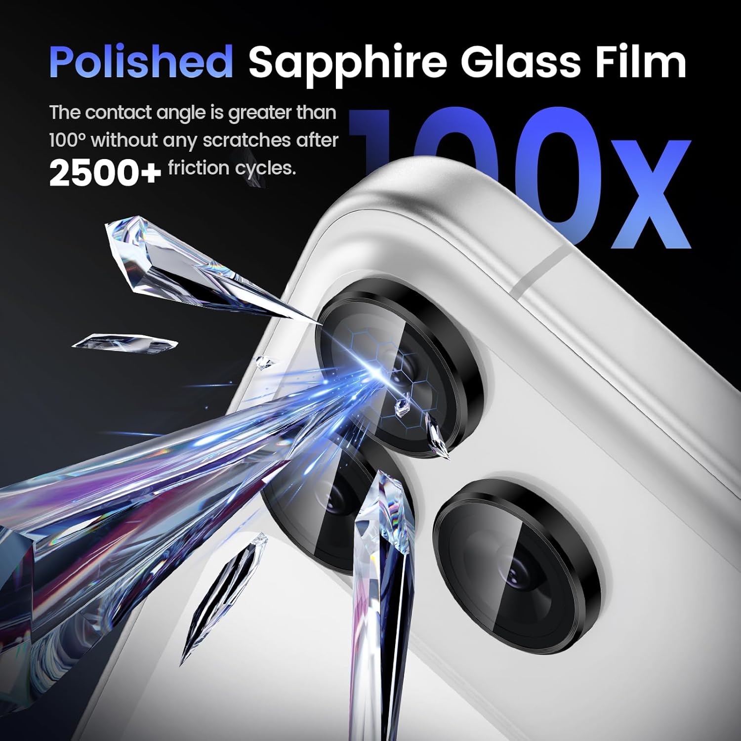 iPhone 18 Pro / Pro Max Eagle Eye AR+AF Camera Lens Protector with Removal Tool [Black]