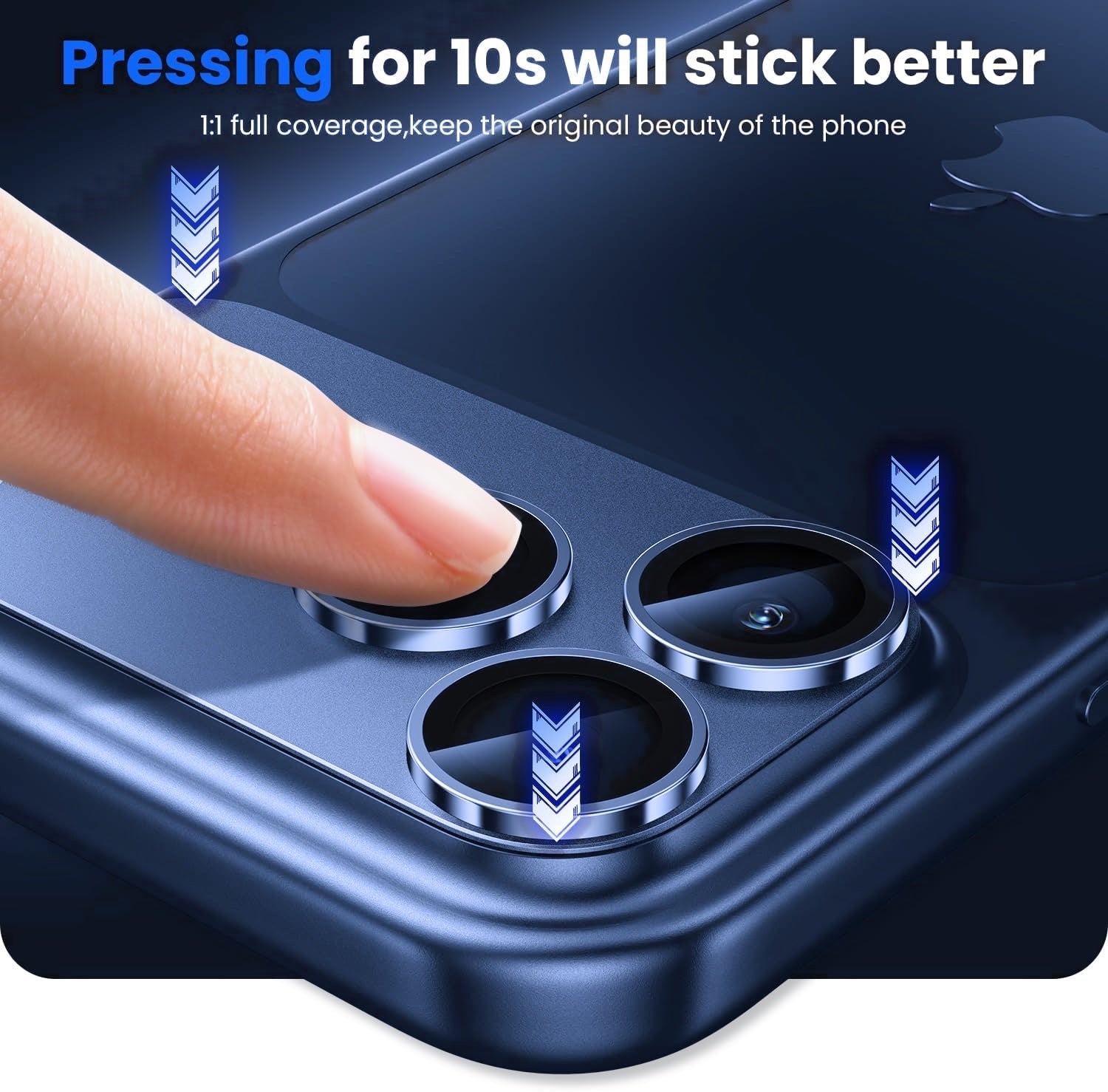 iPhone 18 Pro / Pro Max Eagle Eye AR+AF Camera Lens Protector with Removal Tool [Light Blue]