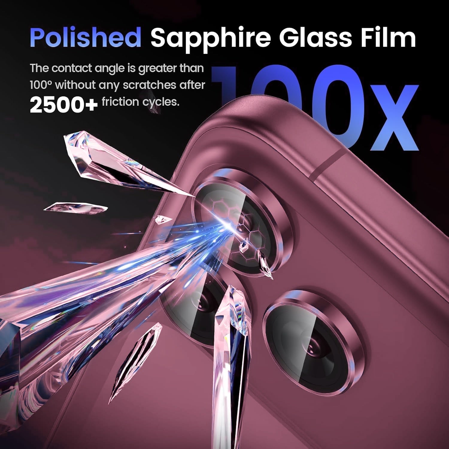 iPhone 18 Pro / Pro Max Eagle Eye AR+AF Lens Protector with Removal Tool [Dark Cherry]