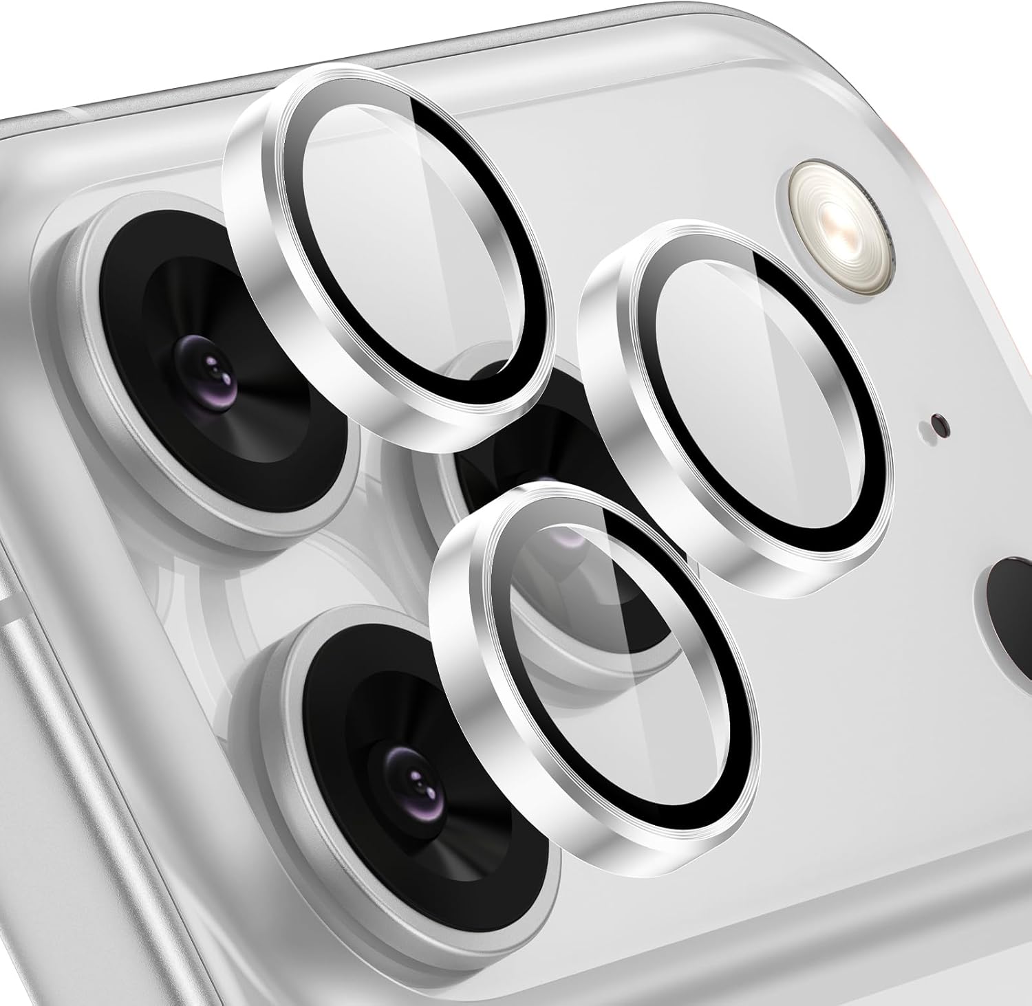 iPhone 18 Pro / Pro Max Eagle Eye AR+AF Camera Lens Protector with Removal Tool [Silver]