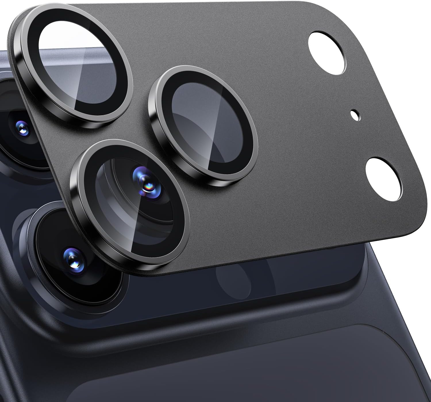 iPhone 18 Pro Max AR+AF Matte Alloy Camera Island Lens Protector [Black]