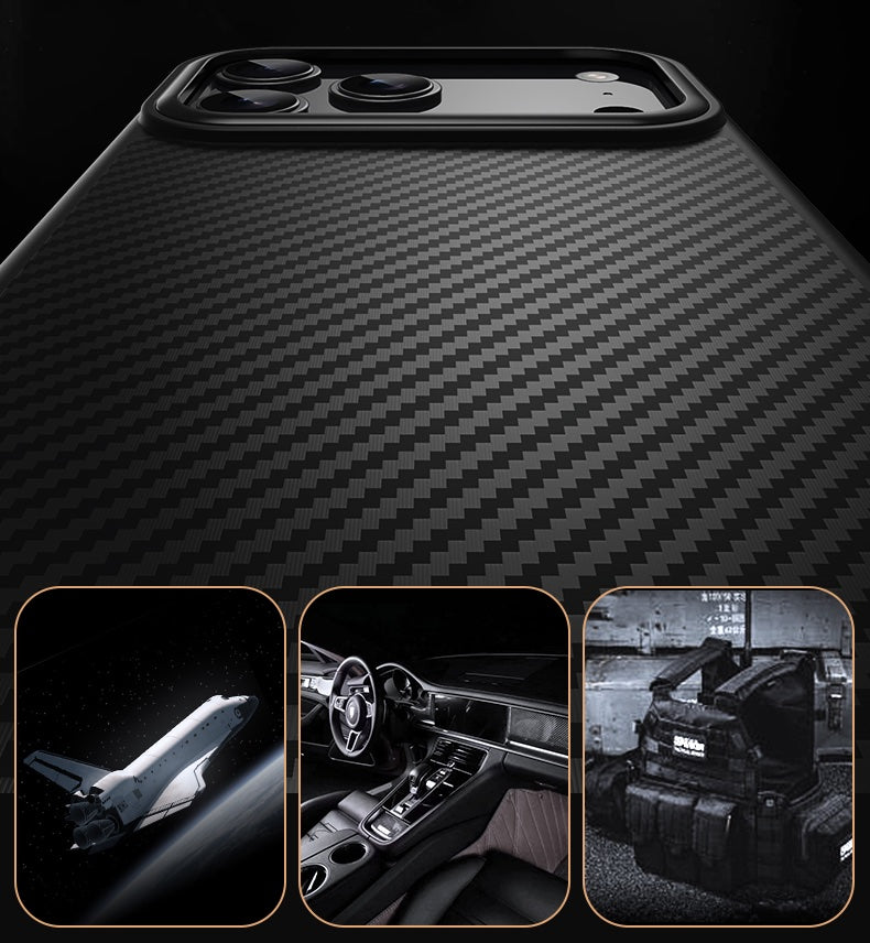 iPhone 18 Pro / 17 Pro Kevlar Texture MagSafe Hard Case [Black]