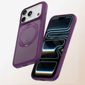 iPhone 18 Pro Max / 17 Pro Max Matte MagSafe 360° Rotating Ring Stand Case [Burgundy] - Burgundy