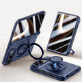 iPhone Duo 360° Rotating MagSafe Case with Retractable Hand Strap & Built-in Glass [Blue] - Blue