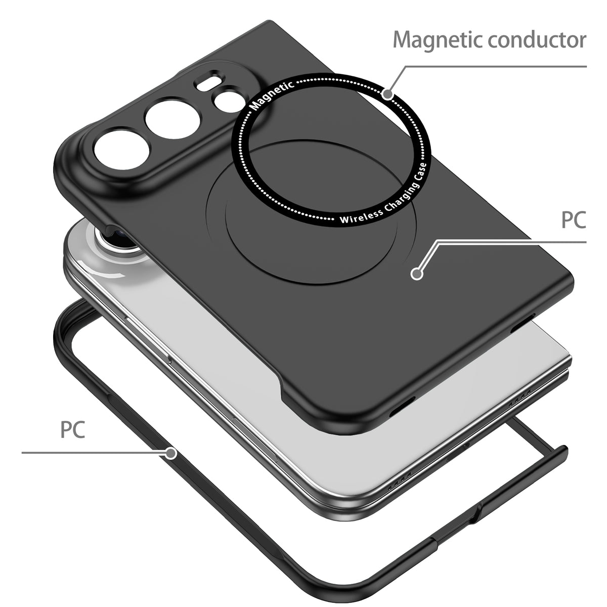 iPhone Duo Magnetic Ring Case [Black]