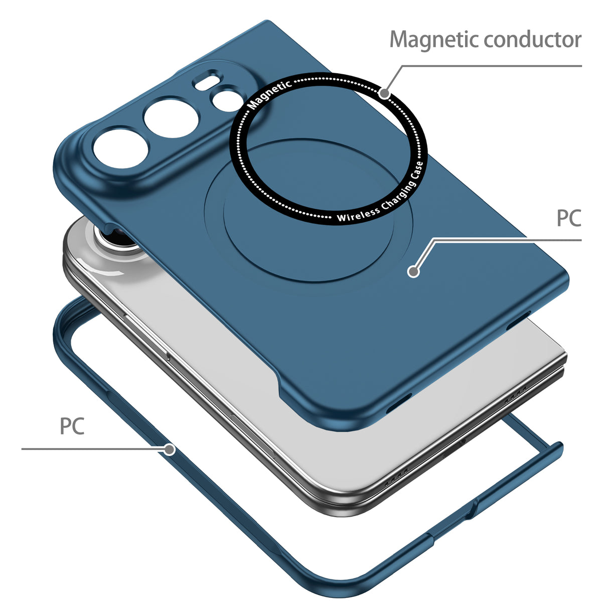 iPhone Duo Magnetic Ring Case [Navy]