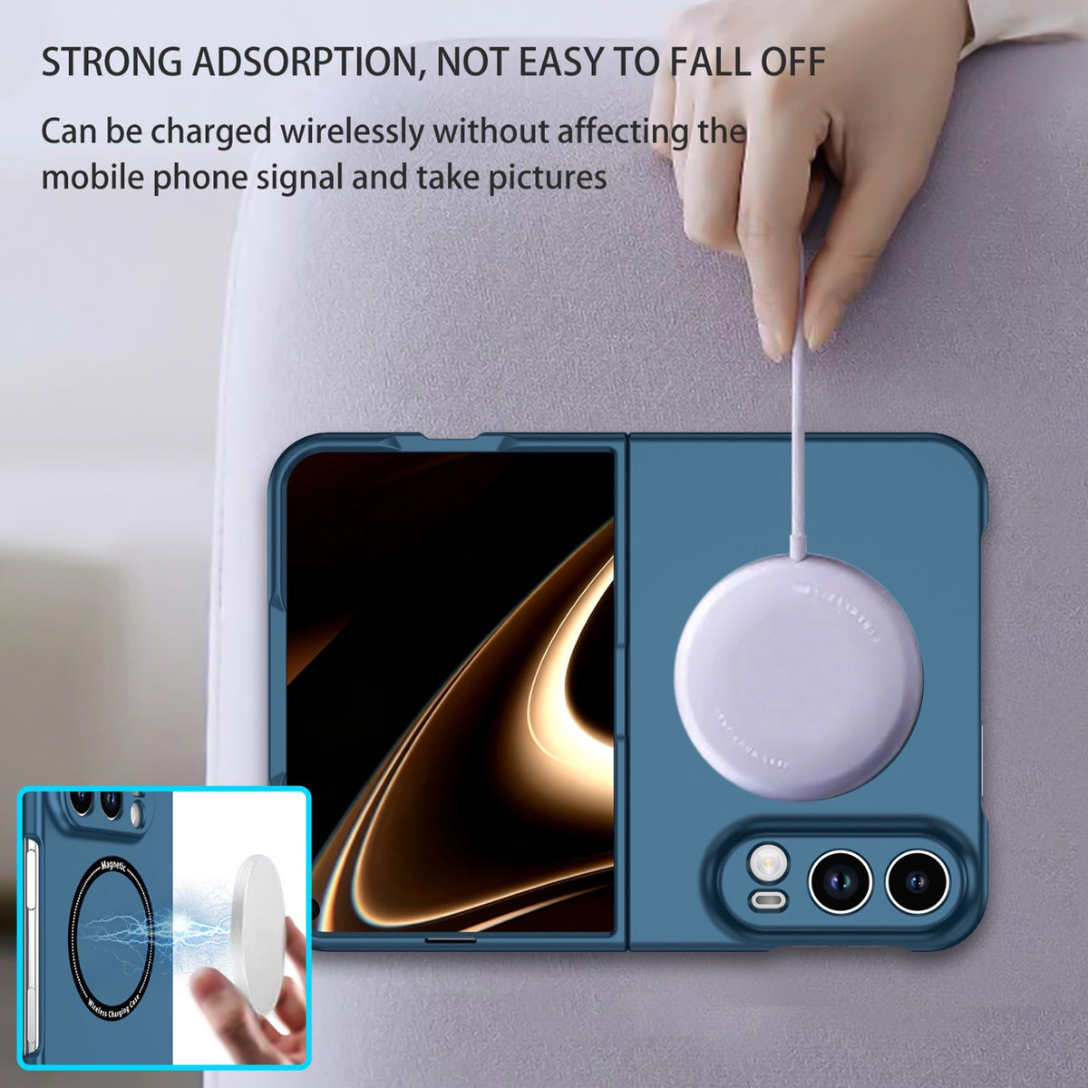 iPhone Duo Magnetic Ring Case [Navy]