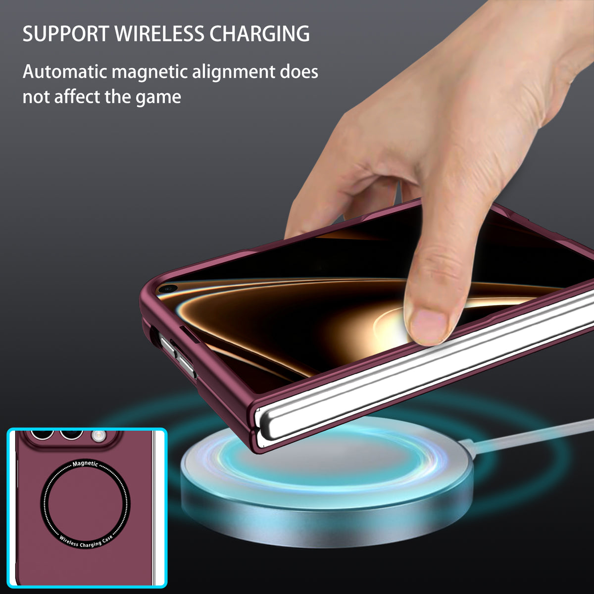 iPhone Duo Magnetic Ring Case [Purple]