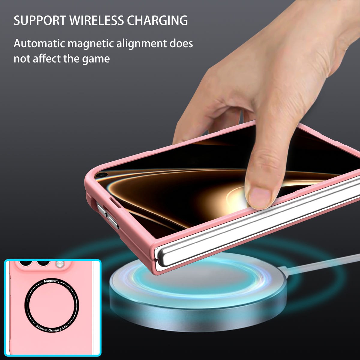 iPhone Duo Magnetic Ring Case [Pink]