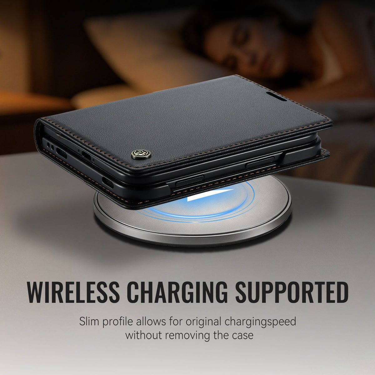 iPhone Duo CaseMe Retro Wallet Case [Black]