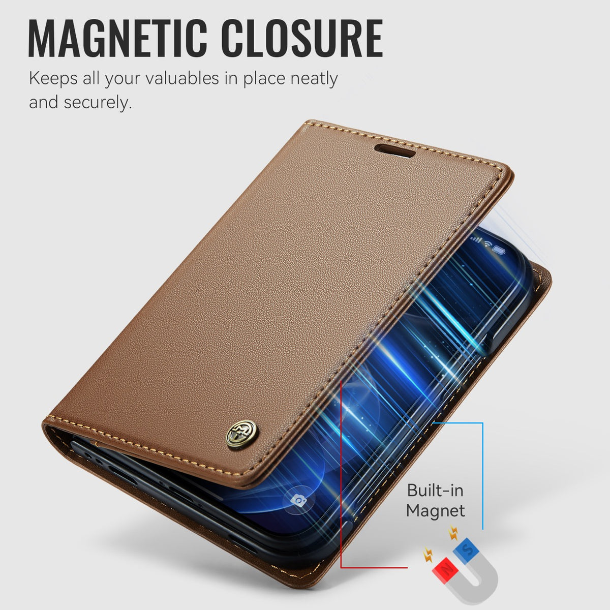 iPhone Duo CaseMe Retro Wallet Case [Brown]
