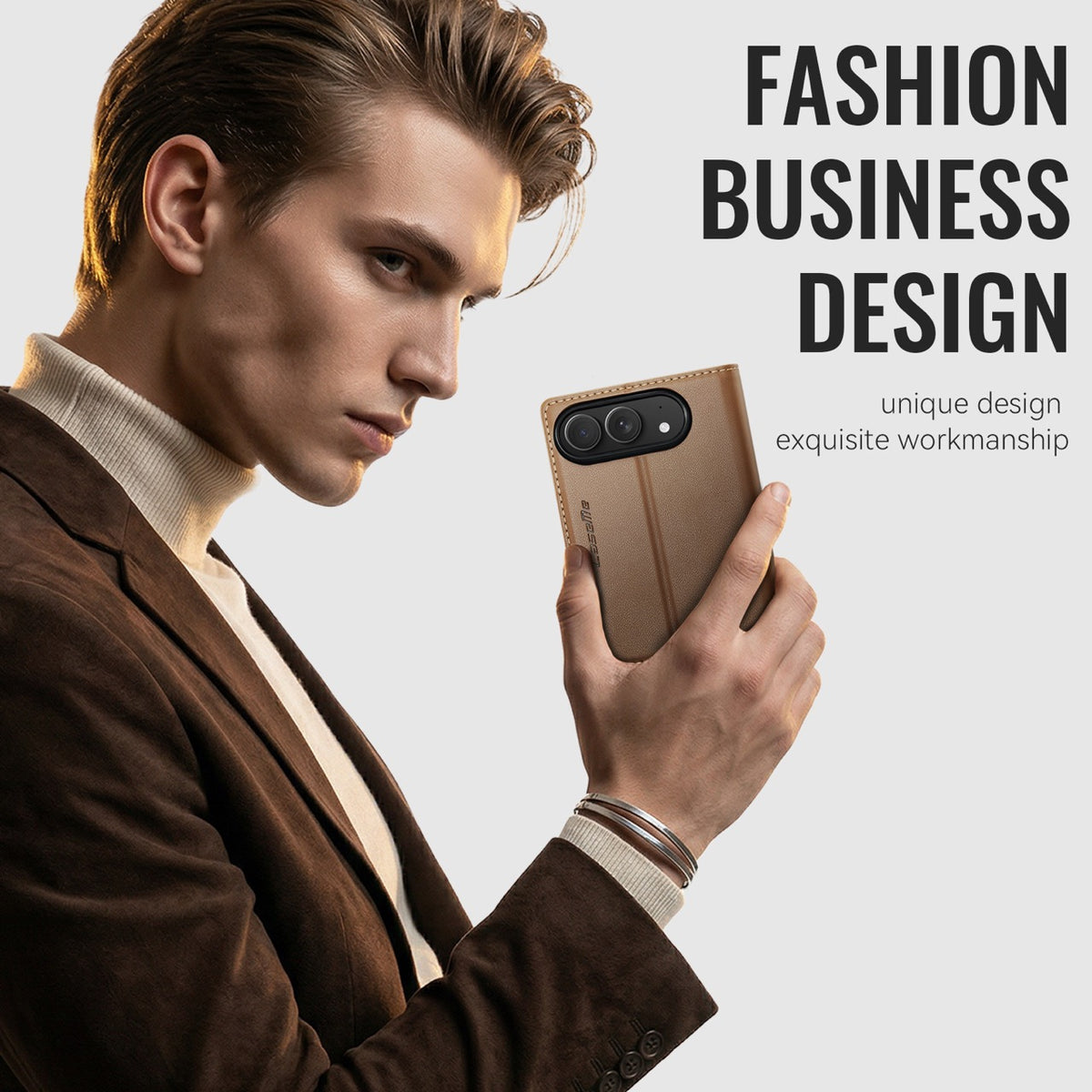 iPhone Duo CaseMe Retro Wallet Case [Brown]