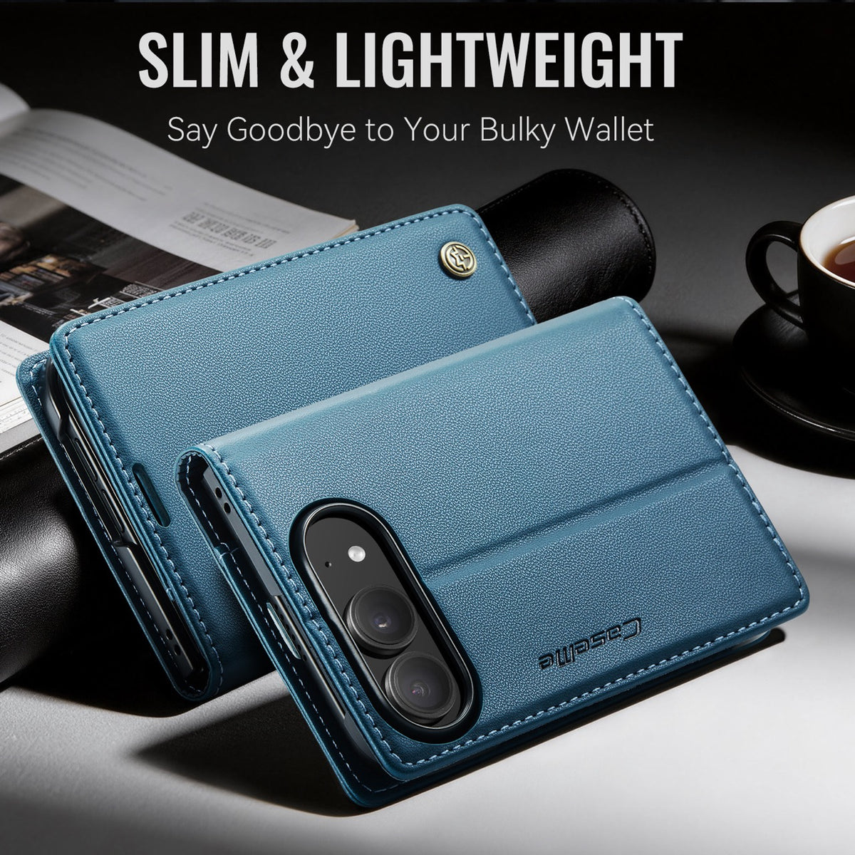 iPhone Duo CaseMe Retro Wallet Case [Navy]