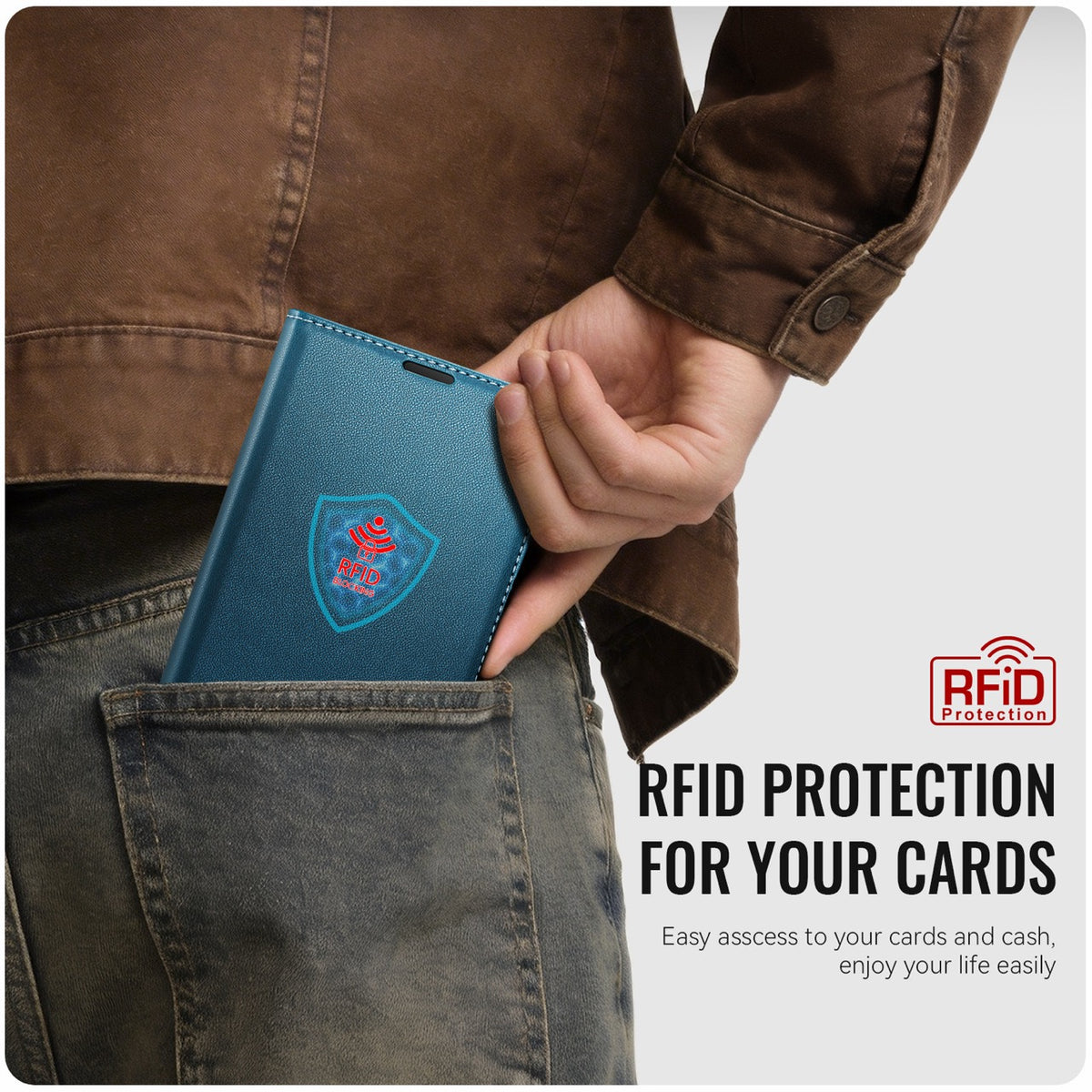 iPhone Duo CaseMe Retro Wallet Case [Navy]