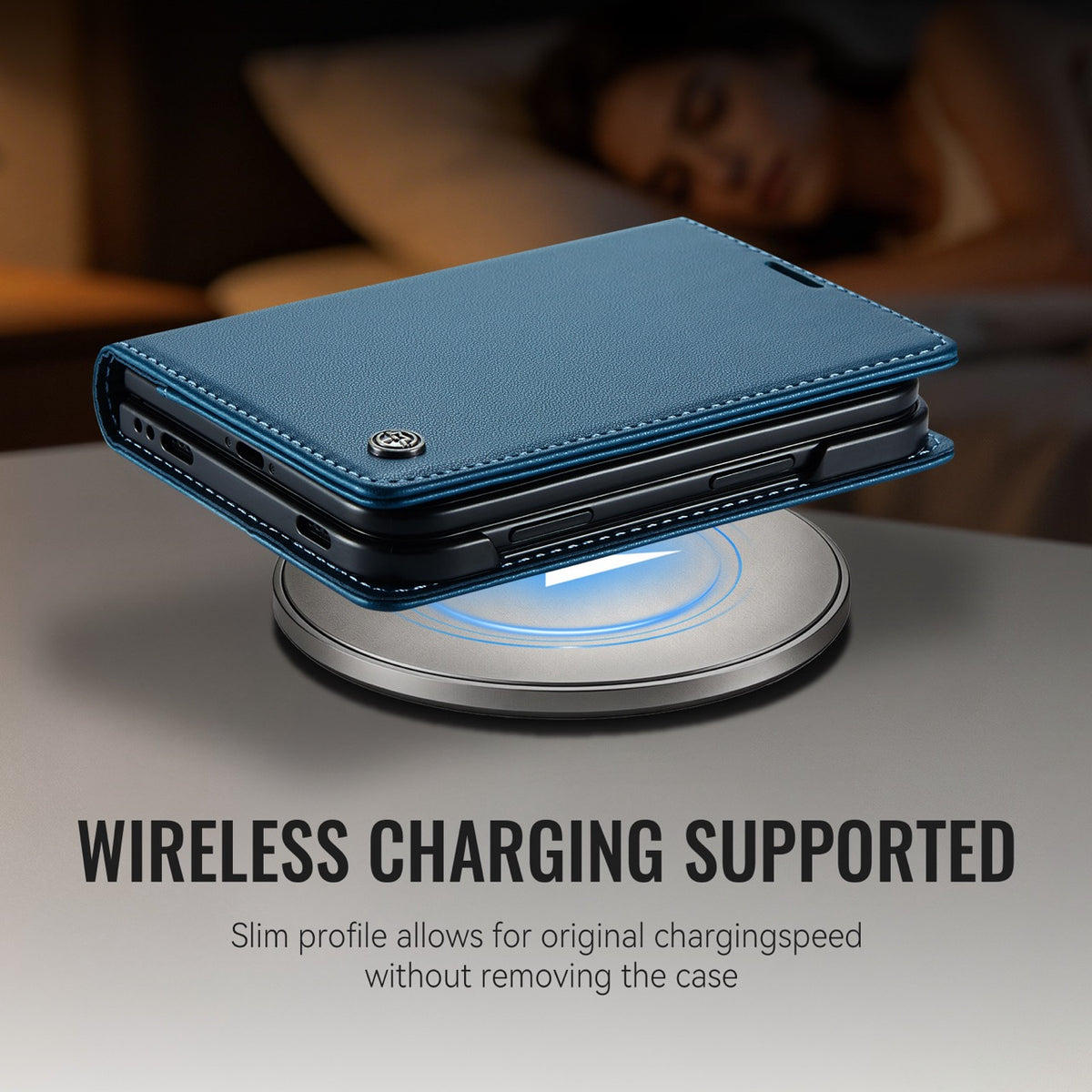 iPhone Duo CaseMe Retro Wallet Case [Navy]