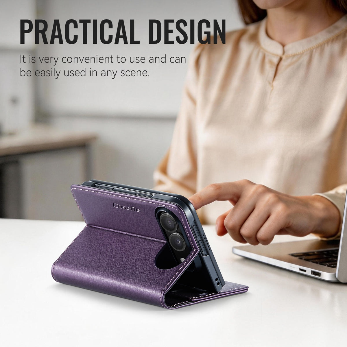 iPhone Duo CaseMe Retro Wallet Case [Purple]