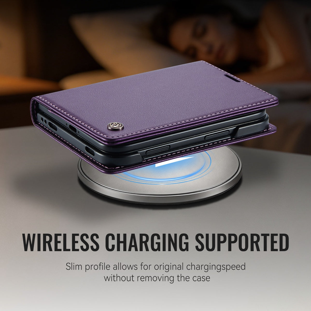 iPhone Duo CaseMe Retro Wallet Case [Purple]