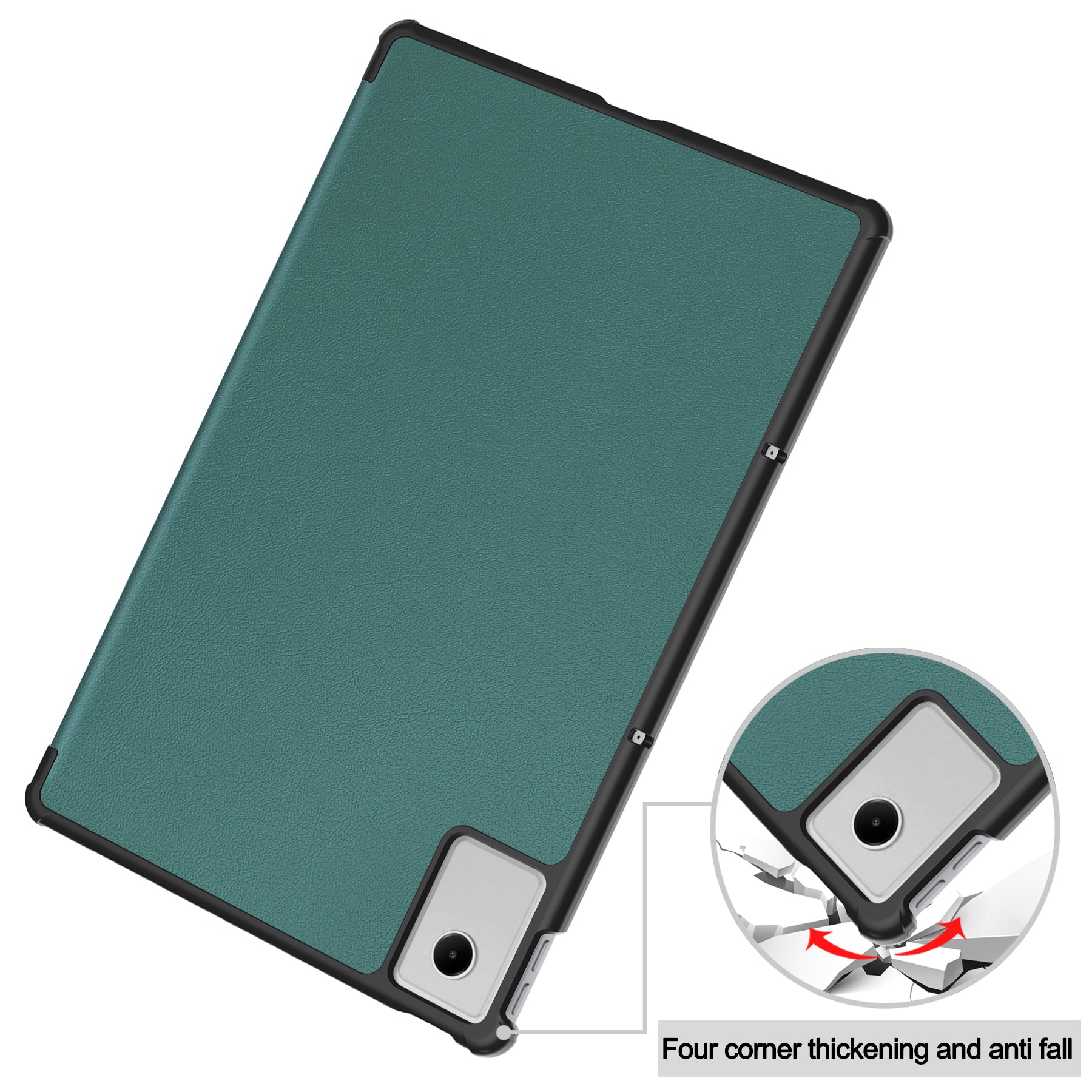 KST Tri-fold PU Leather Case for Lenovo Idea Tab Plus (12.1-inch, 2025, TB361FU) [Teal]