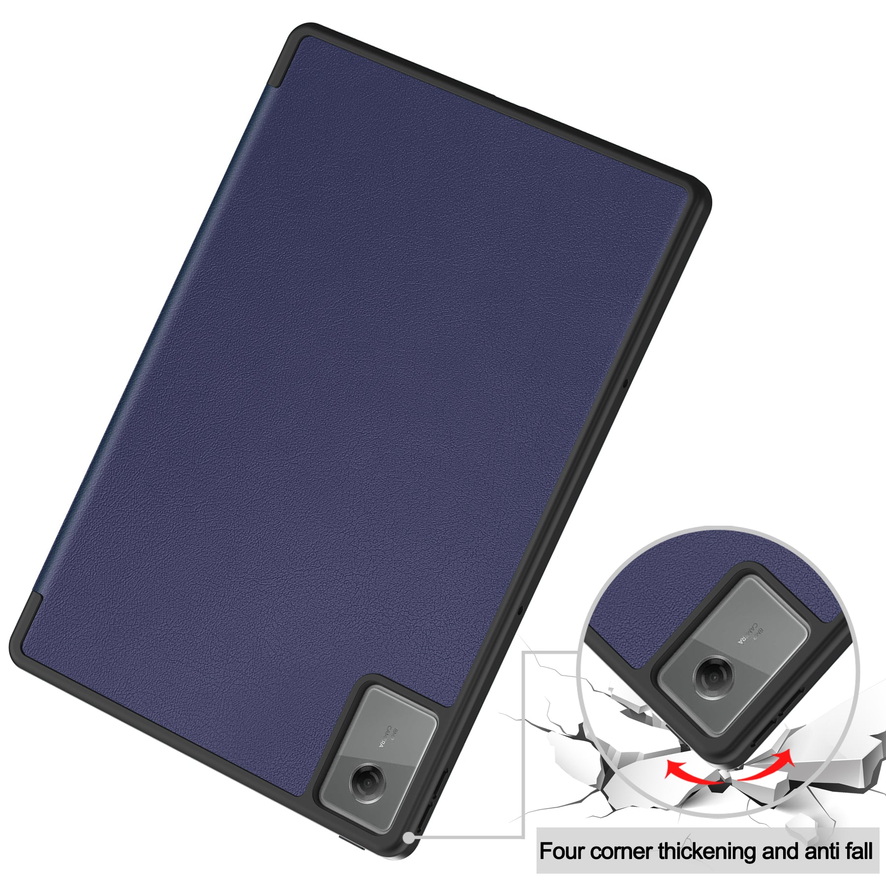 Lenovo Idea Tab Plus 12.1 2025 TB361FU Tri Fold Pen Holder Case [Navy]