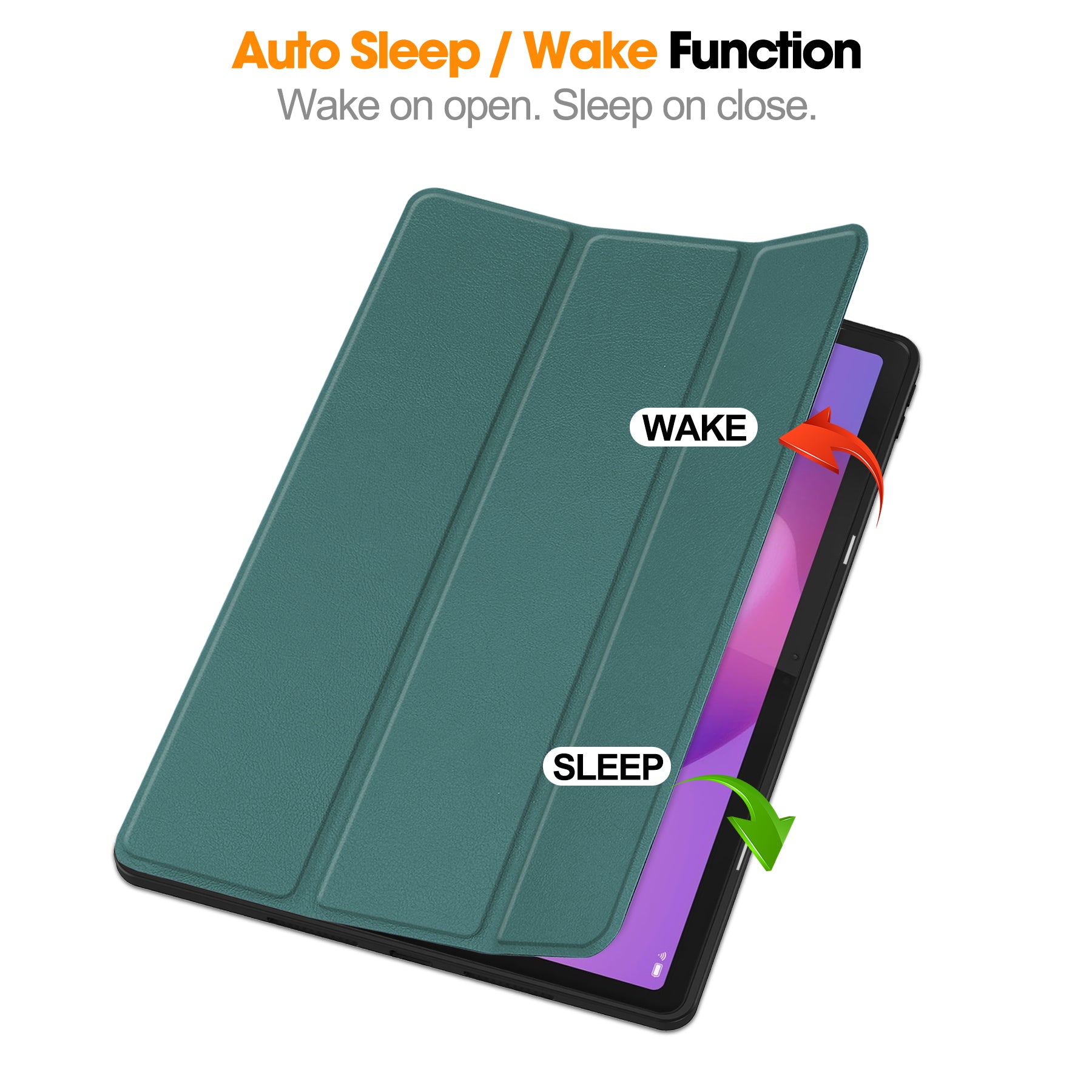 Lenovo Idea Tab Plus 12.1 2025 TB361FU Tri Fold Pen Holder Case [Teal]