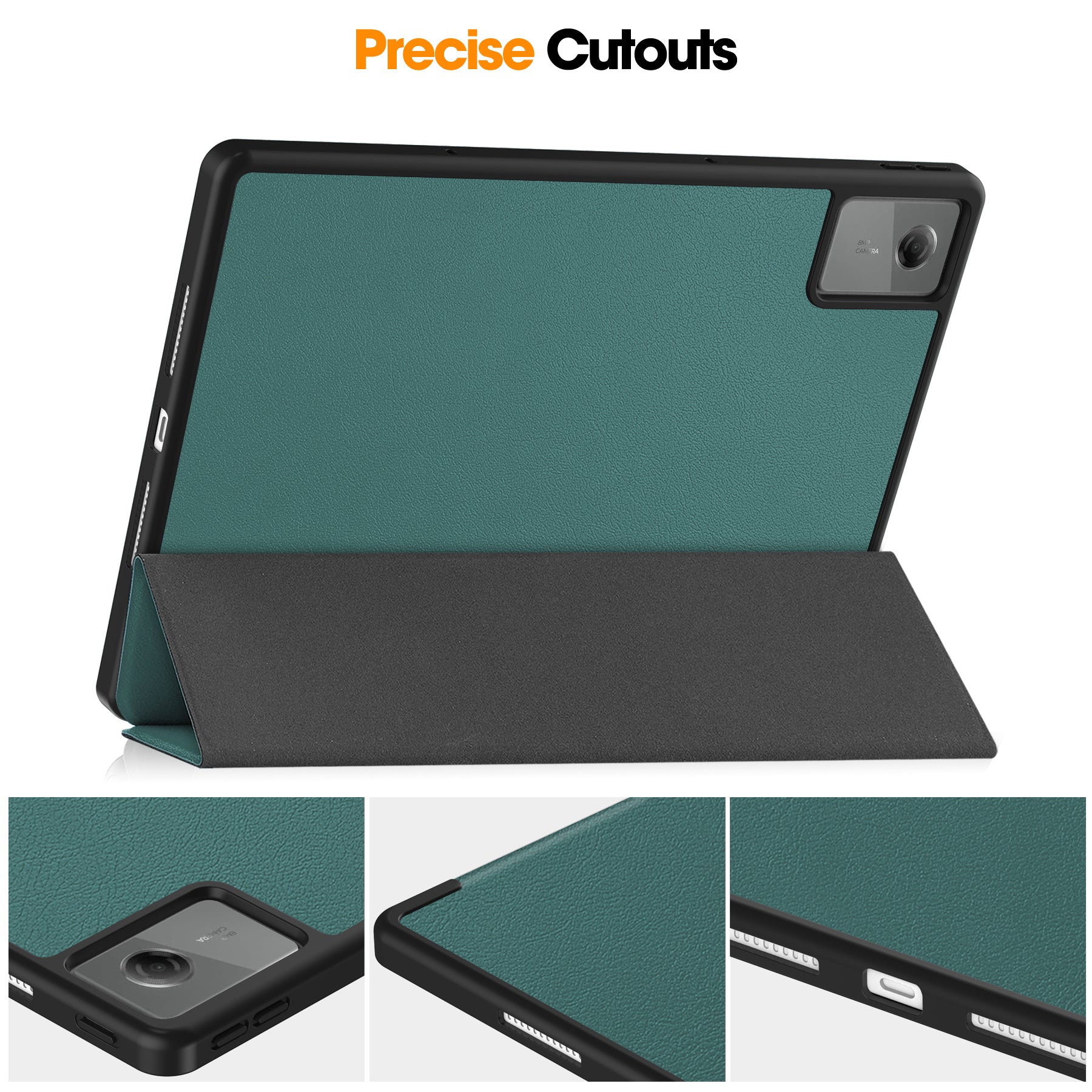 Lenovo Idea Tab Plus 12.1 2025 TB361FU Tri Fold Pen Holder Case [Teal]
