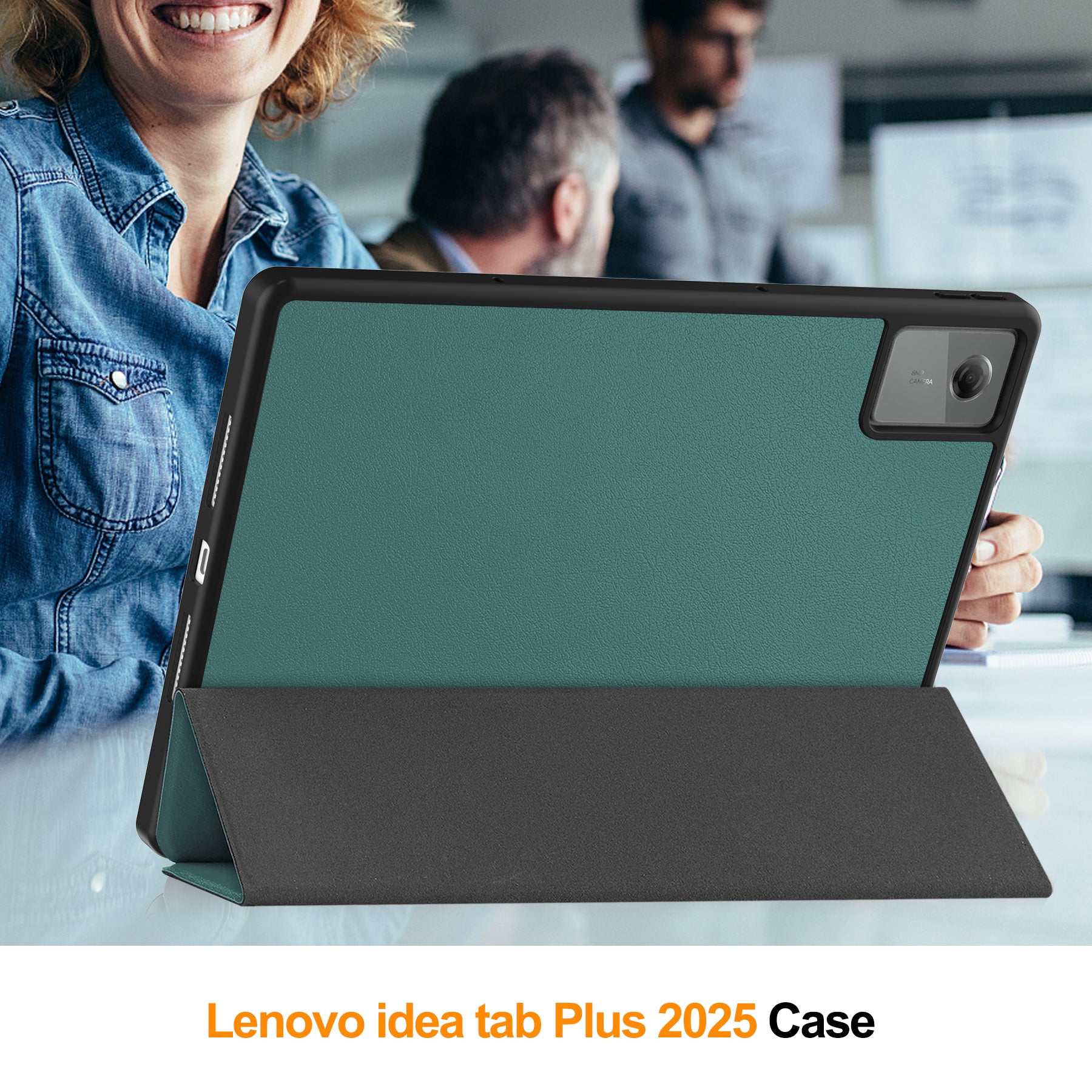 Lenovo Idea Tab Plus 12.1 2025 TB361FU Tri Fold Pen Holder Case [Teal]