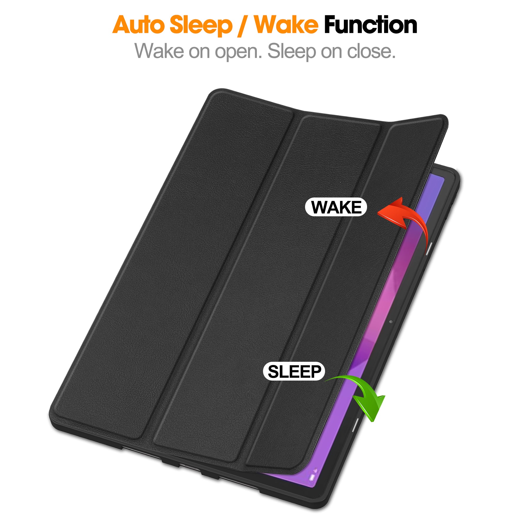 Lenovo Idea Tab Pro 12.7 TB373FU X620 Tri Fold Pen Holder Case [Black]