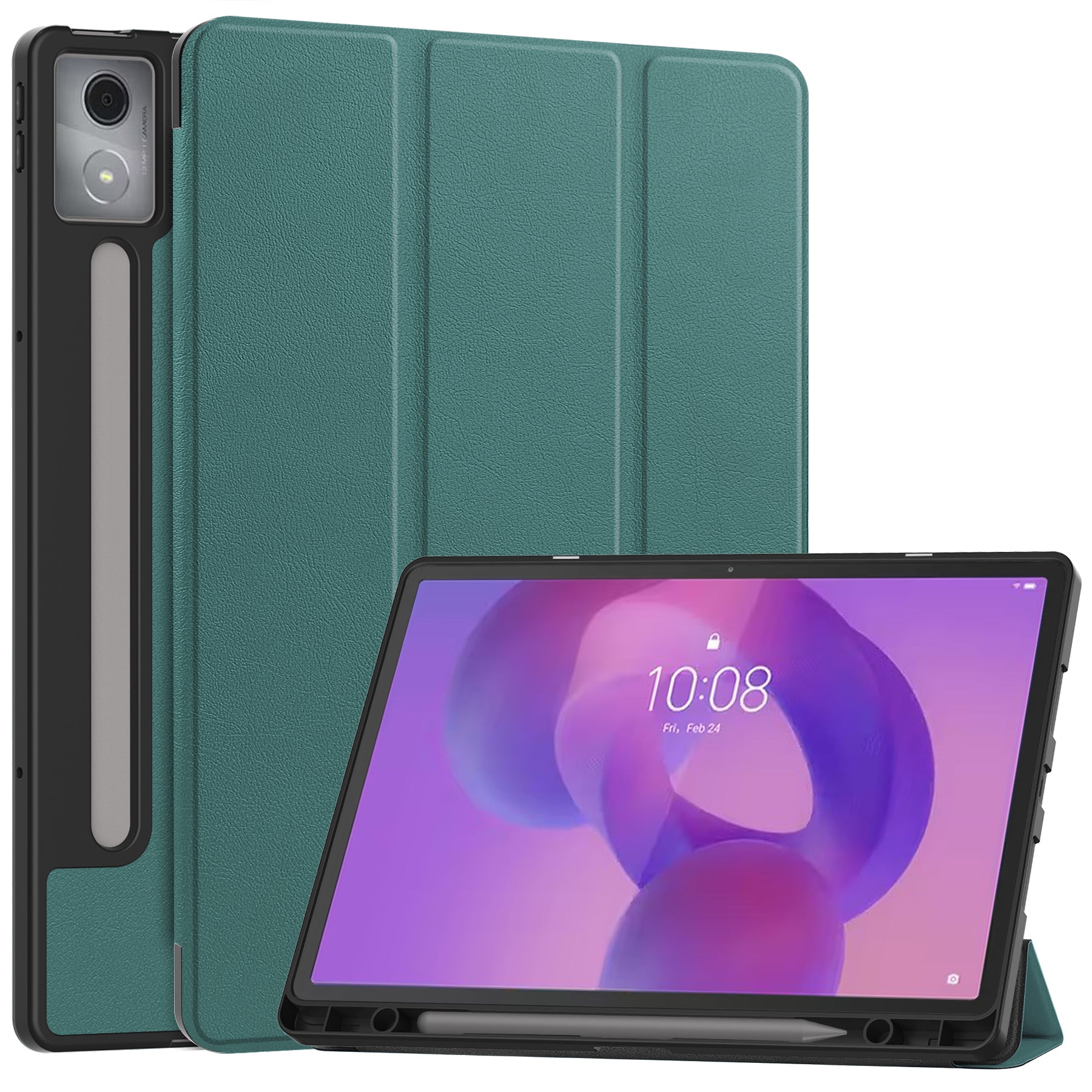 Lenovo Idea Tab Pro 12.7 TB373FU X620 Tri Fold Pen Holder Case [Teal]