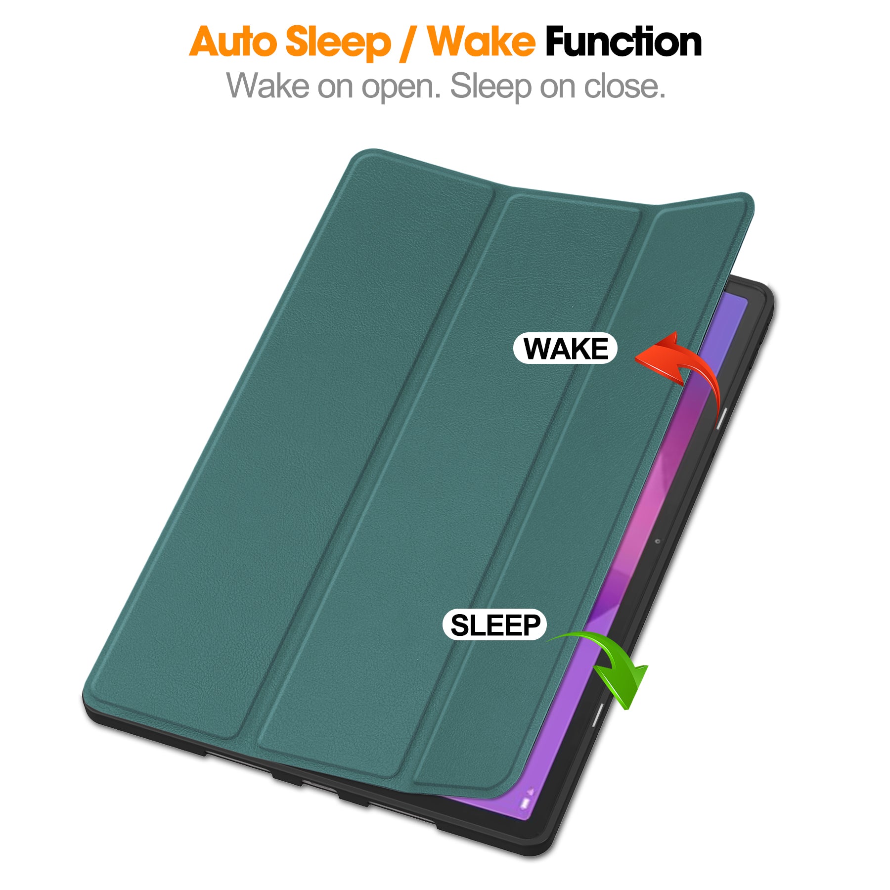 Lenovo Idea Tab Pro 12.7 TB373FU X620 Tri Fold Pen Holder Case [Teal]