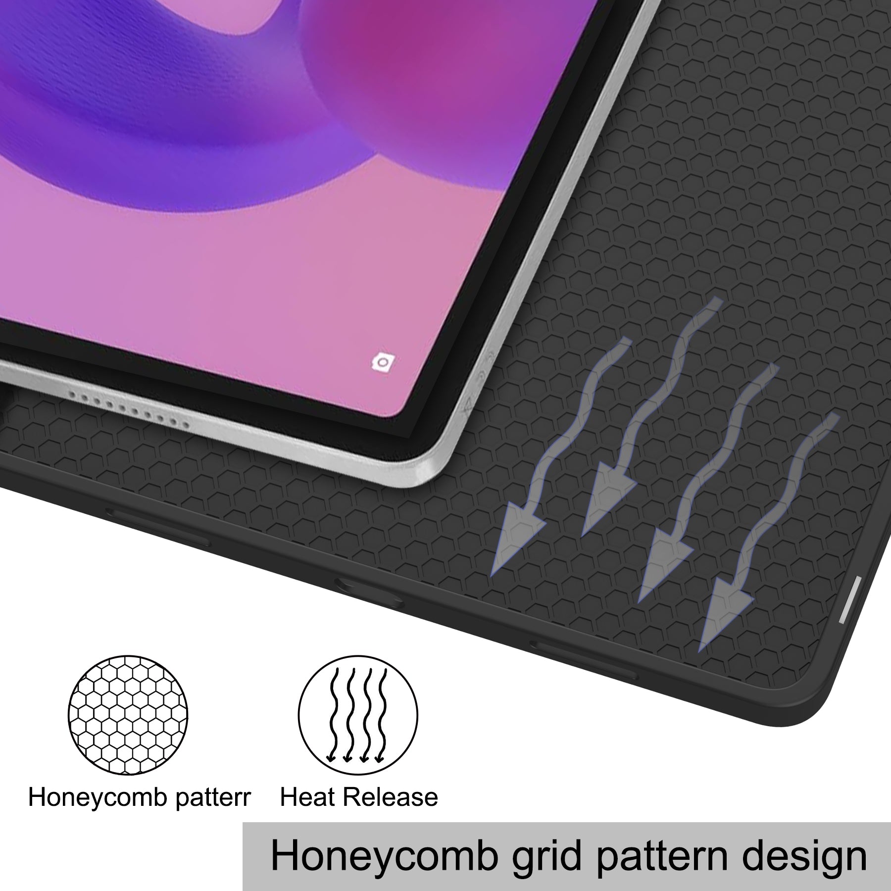 Lenovo Idea Tab Pro 12.7 TB373FU X620 Tri Fold Pen Holder Case [Navy]