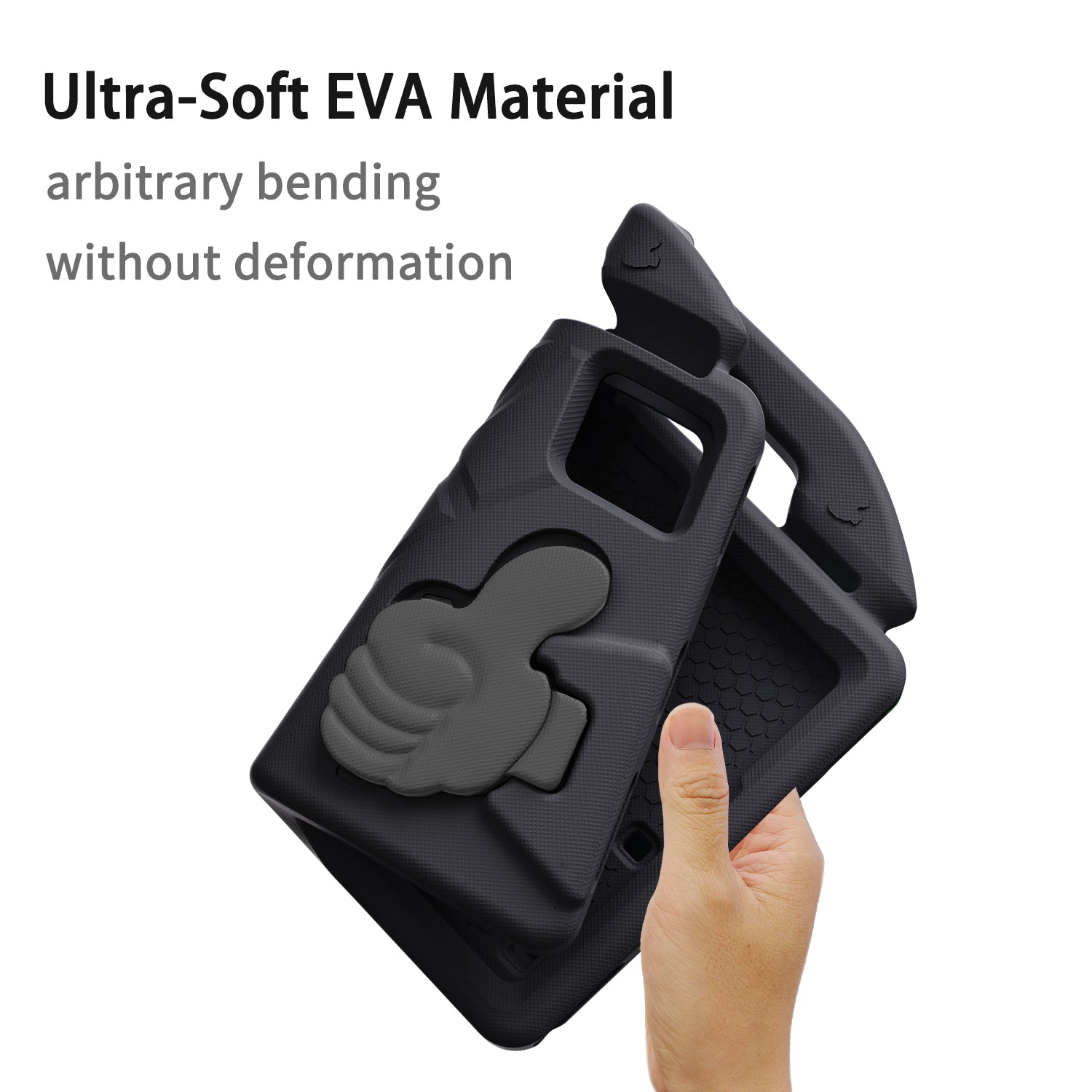Lenovo Idea Tab 11 (11-inch, 2025, TB336FU) Kids EVA Shockproof Thumb Stand Case (Black)